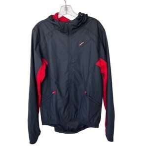 Rock Bros Hooded Cycling Jacket Wind/Water Resistant Men's Large L Black NWT